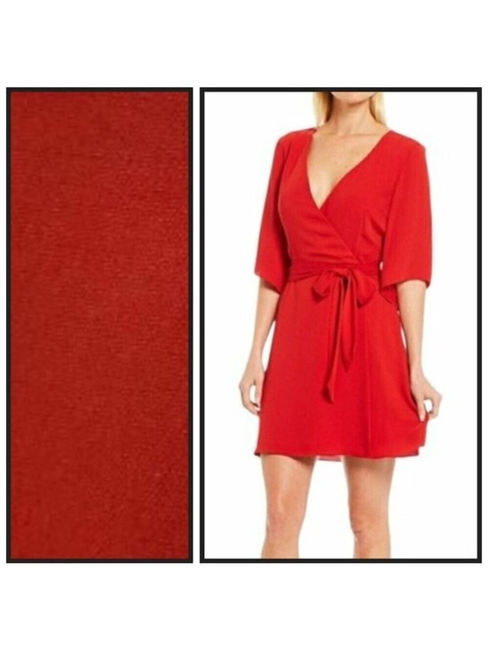 Gianni Bini Dresses & Skirts - Women’s Gianni Bini Red V-Neck Wrap Dress Size 12